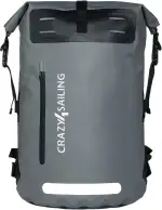 crazy4sailing® Wasserdichter Rucksack 55L (Dunkelgrau) - Robuster Rolltop Dry Bag mit 100% Wasserdichten Nähten, ideal für Segler & Outdoor-Abenteurer – Hiking Backpack, Kajak & Camping