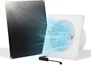 SUNYIMA Solar Ventilator, 15W wetterfest solarventilator mit DC-Schaltleitung So