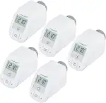 Homematic IP 5er Set Smart Home Heizkörperthermostat – Basic, digitaler Thermostat Heizung, Steue...