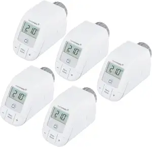 Homematic IP 5er Set Smart Home Heizkörperthermostat – Basic, digitaler Thermost