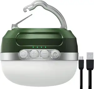 LED Campinglampe 8400mAh akku, RGB Farbwechsel Camping Laterne mit USB C Aufladb