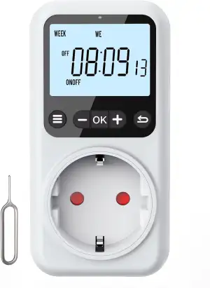 Zeitschaltuhr Steckdose Digital, 18 Programmierbare Sekundengenau Countdown Time