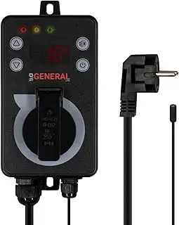 Mi-Heat Universal Outdoor Thermostat - Temperaturregler GH600 für Gewächshaus, Terrarium, Brutkas...