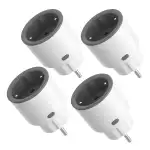SONOFF S60ZBTPF Zigbee Smart Plug (Erfordert Zigbee-Gateway) – Fernsteuerung, Energiemessung, Zeitpläne, Überlastschutz, Zigbee-Repeater, kompatibel mit der eWeLink-App-4 Pack