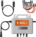 EcoFlow Stream Mikro-Wechselrichter 800W 0% VAT, Intelligenter Solarwechselrichter WLAN für Balkonkraftwerk, PV-Wechselrichter für 2 Solarpanele, 2 MPPT, App, inkl. AC & DC Kabel