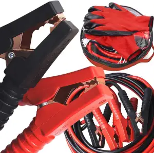 MIKKUPPA Starthilfekabel für Auto/Lieferwagen, robust, 500 A, für 12 V und 24 V,