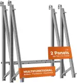 Solarway Balkonkraftwerk Halterung für Solarpanel | Balkon, Geländer, Fassade und Flachdach Befestigung für 2 Solarmodule Halterung Set | Neigungswinkel 20-35° | Schwarz