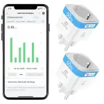 EIGHTREE WLAN Smart Steckdose 2.4GHz&5GHz, Smart Home WiFi Steckdose Kompatibel mit Alexa/Google Home/SmartThings, Stromverbrauch Messen, Zeitplan, APP Fernsteuerung, 16A (2er Pack)