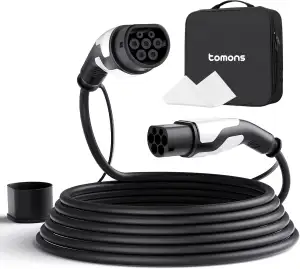 tomons Typ 2 Ladekabel, 22KW 5M 32A 3-Phasig,Elektroauto Typ 2 für EV/PHEV, Typ 