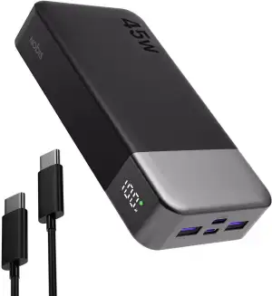 NOBIS Power Bank, Powerbank 20000mAh, 45W Externe Handyakkus Schnellladen, Exter