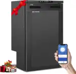 AAOBOSI 83L Kompressor Kühlbox, Wohnmobil Kühlschrank mit APP-Steuerung, 12/24V DC, Kühlbox Auto mit LED-Leuchten, bis -20℃ Kompressor Kühlschrank für Auto, LKW, Boot, Reisemobil, Camping und Reisen