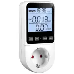 Stromzähler für Steckdose 8 Modi, Strommessgerät Energiekostenmessgerät Stromverbrauchsmesser Watt Messgerät Kwh Zähler mit Nutzungszeit, Leistungsmesser mit Hintergrundbeleuchtung