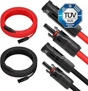SIGA Solarkabel 4mm² 2x5m Verlängerungskabel H1Z2Z2-K Set Rot & Schwarz Verlänge