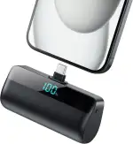 Feob Mini Power Bank 5200mAh für iPhone 17/16 Serie, PD Schnellladung Powerbank USB C Externer Akku mit LCD-Display, Kompatibel mit iPhone 17/16/15 Plus Pro Max,Samsung S25/S24,Android Telefone usw