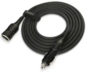 PAXO 2m KFZ Verlängerungskabel 12V, Verlängerung, 15A Sicherung, Vollgummileitun