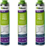 FM230 Bauschaum Fenster und Fassadenschaum PLUS, bis zu 30% flexibel, Montageschaum Fensterschaum hohe Schalldämmung Wärmedämmung 750ml Kombisets (ohne Reiniger/ohne Schaumpistole, 3x)