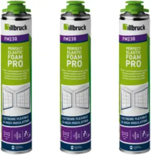 FM230 Bauschaum Fenster und Fassadenschaum PLUS, bis zu 30% flexibel, Montageschaum Fensterschaum hohe Schalldämmung Wärmedämmung 750ml Kombisets (ohne Reiniger/ohne Schaumpistole, 3x)