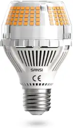 SANSI E27 LED Lampe, 35W (ersetzt 300W Glühbirne) Energiesparende LED Leuchtmittel, 5000 Lumen 3000K Warmweiß, Superhell Birne für Küche, Büro, Werkstatt, Garage, Nicht Dimmbar