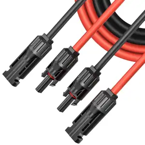 Solarkabel 6mm2,Verlängerung 6MM²1M, Solarstecker Solarkable Verlängerungskabel,