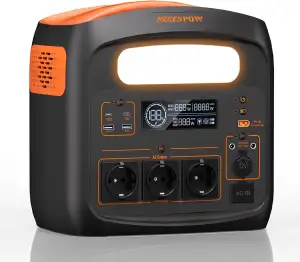 Tragbare Powerstation 1800W (3600W Spitzenleistung), 1102,5Wh LiMnFePO4 Akku, Sc