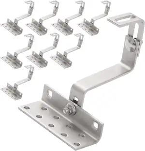8x Dachhaken 115mm Photovoltaik Solarmodule PV Ziegeldach Halter
