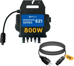 APsystems Mikrowechselrichter mit WLAN & Bluetooth, PV VDE Zertifiziert, Plug & 