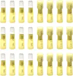 Kabelschuhe x 100 -Männlich Kabelstecker x50 / Weiblich Kabelstecker x50 Flachsteckhülsen - Isolierte Schrumpfverbinder Quetschverbinder - für 4.0–6.0 mm² Kabel（Gelb/DRSY)