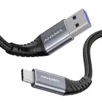 USB-C Kabel,1M 3.1A Schnellladung und 5Gbps Datensynchronisation,geflochtenes USB3.0 A auf USB-C Ladekabel, USB Typ C Kabel,passend für Samsung Galaxy Note 8 S8 S9 S10 S20,Sony XZ,LGV20,HTC usw