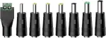 Tonton 8 in 1 Universal DC Netzteil Adapter, 5.5x2.1 mm Buchse auf Stecker DC Hohlstecker Adapter für Überwachungskamera, Router, Laptops und Notebooks, usw. Universal Netzteil Adapter, DC Anschluss