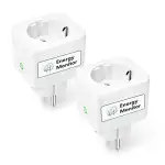 Meross Smart Steckdose mit Verbrauchsmessung, 16A Bluetooth WLAN mit Sprach- und Fernsteuerung, Zeitschaltuhr, Stromzähler für Balkonkraftwerk, funktioniert mit Alexa, Google Home, 2 Stück