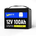 WattCycle LiFePO4 100Ah 12V Lithium Batterie mit Bis Zu 15000 Zyklen, Schutz gegen Niedrige Temperaturen, 10 Jahre Lebensdauer, 1280Wh Lithium Solarbatterie für Wohnmobil, Camping,Heim-Energiespeiche