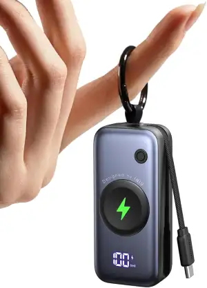 INIU Power Bank, Mini Powerbank für Apple Watch and iPhone mit USB-C Kabel, 5000