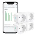 EIGHTREE Smart WLAN Steckdose, Smart Home WiFi Steckdose mit Stromverbrauch Messen, Zeitplan, Fer...