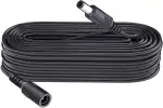 Security-01 5 m DC Power Verlängerungskabel, Stecker 5.5mm x 2.1mm, unterstützt DC 5V 6V 9V 12V 24V, für Sicherheitskameras, DVR, Router, Drucker, LED Strip, schwarz