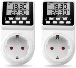 NOVKIT Intervall Digitale Zeitschaltuhr Steckdose mit unendlichem Zyklus, 3 Schaltprogramme und Countdown für Innen (230V / 16A / 3600W) (2)