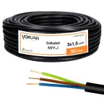 NYY-J 3x1,5 mm² 50m Ring Erdkabel Stromkabel Verlegung im Freien Erdreich Kupfer