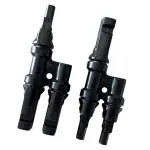 Kleines Kraftwerk MC4 Y Stecker – 2 Stück, Solar Verteiler zur Parallelschaltung von Solarmodulen – Easy-Klick Verschluss, Solarstecker für Solarkabel & Balkonkraftwerk