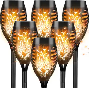 CNMTCCO Solarlampen für Außen Garten 6 Stück Gartenleuchten Solar mit realistisc