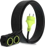 MutecPower 10m Verlängerungskabel mit 4 schuko steckdosen für den aussenbereich IP44 H05RR-F3G 1,...