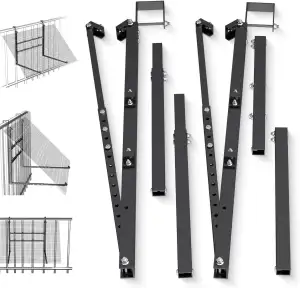 GLIESE Balkonkraftwerk Halterung für 400W-550W Solarmodule - 15°-45° verstellbar