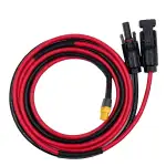 Solarkabel 10AWG Kabel Solarstecker auf XT60 Adapter 6mm2 Kabel Solar Solarpanel Kompatibel für Ecoflow Bluetti Powerstation (1.5M)