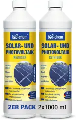 bio-chem Solar- und PV Photovoltaik-Reiniger – 2x 1000 ml Konzentrat - bis zu 1:20 verdünnbar - Tiefenwirksam und materialschonend - Made in DE