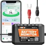 (Upgraded BM300) ANCEL BM300PRO 6V 12V 24V KFZ Batteriemonitor - Bluetooth 5.3 Auto Batterie Überwachung mit Lade-, Startsystemtest & Alarm, IP67 Wasserdicht Batteriewächter für LKW Auto Motorrad