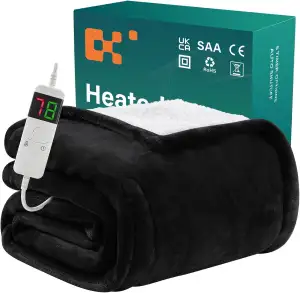 BOMOVA Heizdecke Wärmedecke mit Abschaltautomatik,Kuscheldecke flauschig Weihnac