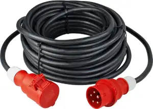 as - Schwabe Starkstrom Verlängerungskabel 10 m H07RN-F 5G1,5-400V/16A/ca. 11kW 