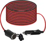 Thlevel 4 Meter kfz Verlängerungskabel Zigarettenanzünder Buchse Stecker Ladegerät Adapter Auto Wasserdicht 20AWG Kabel mit Sicherung für 10A 12V-24V Strom LKW Lieferwagen Wohnmobil Geräte