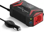 Reiner Sinus wechselrichter 12v auf 230v/BESTEK 300W stromwandler 12 auf 230/steckdose Auto Adapter/Auto wechselrichter,Inverter,inkl. Kfz Zigarettenanzünder Stecker