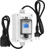 Mobiler Digitaler Stromzähler für Steckdose 230V, 60A Outdoor Messgerät mit IP67 Wasserdicht Speicherung bei Stromausfall und Ein-Tasten-Zurücksetzung für Wohnmobile Outdoor Haushalte