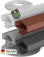 Premium TPE Türdichtung für Zimmertüren gegen Zugluft aus 2 Komponenten (10m, Weiß)