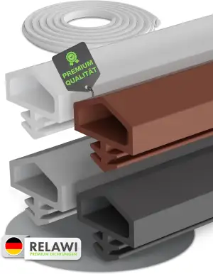 Premium TPE Türdichtung für Zimmertüren gegen Zugluft aus 2 Komponenten (10m, We